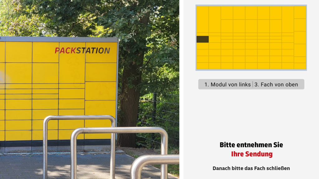 The Ultimate Guide to using DHL Packstation in Germany - app view
