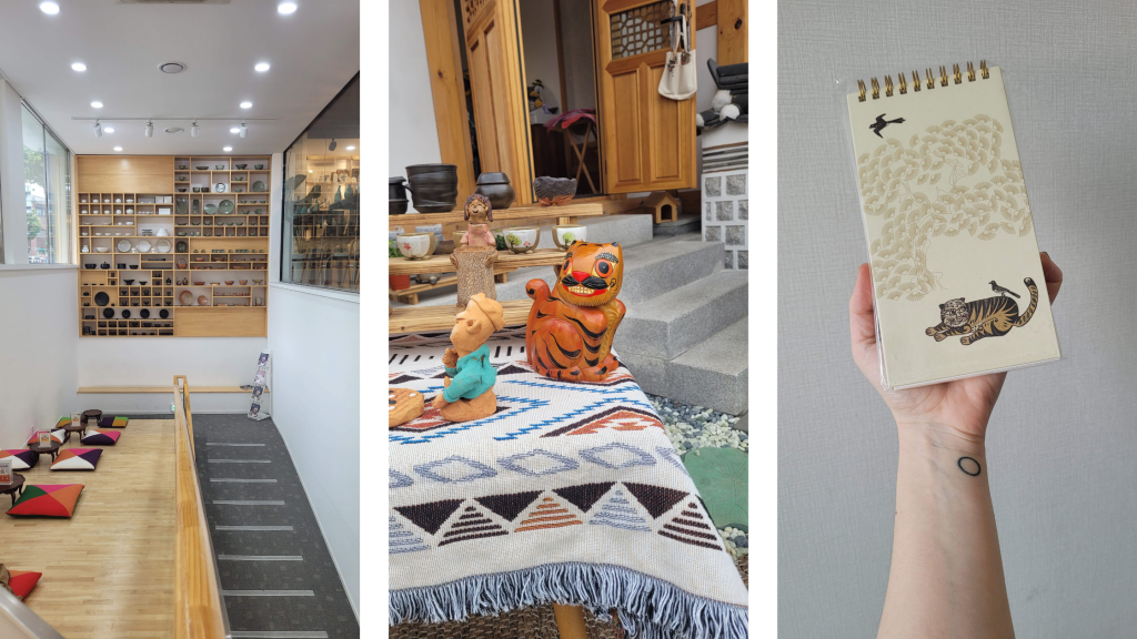 collage of traditional art as souvenirs from korea, beste souvenirs aus südkorea